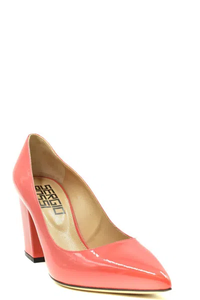Sergio Rossi Woman Pumps Coral Size 7 Leather In Coral