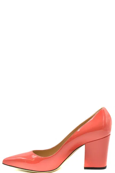 Sergio Rossi Woman Pumps Coral Size 7 Leather In Coral
