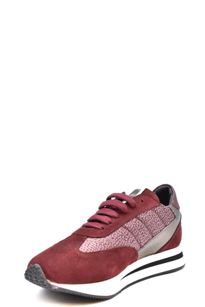 Shop Borbonese Sneakers In Burgundy