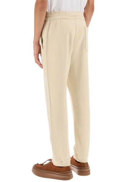 Shop Zegna Cotton & Cashmere Sweatpants In Beige