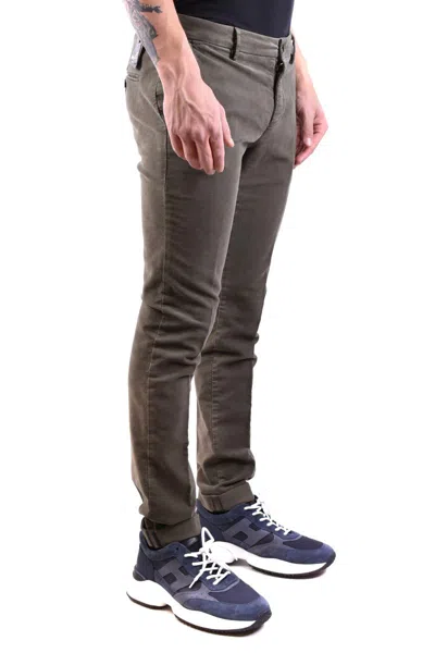 Mason's Men's Grey Other Materials Pants In Green