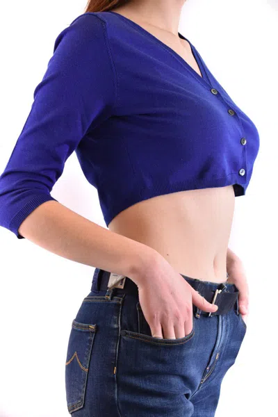P.a.r.o.s.h . Women's Blue Other Materials Cardigan In Purple