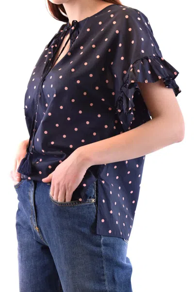 P.a.r.o.s.h Polka Dot Blouse In Blue