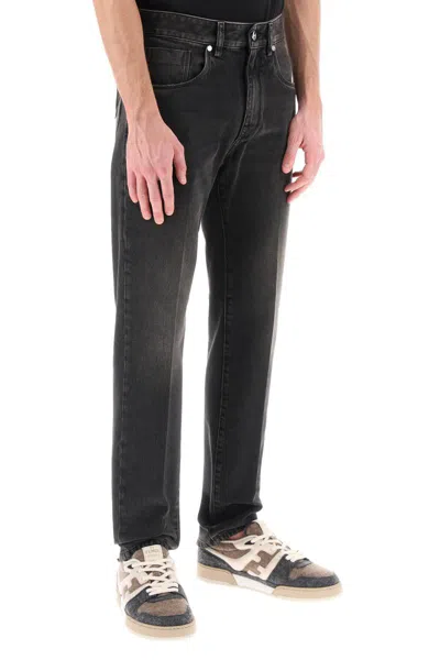 Shop Fendi Regular Jeans With Tailored Crease In Black