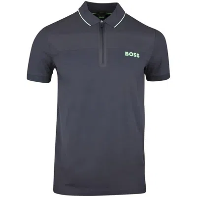 Shop Hugo Boss Boss T-shirts And Polos In Charcoal