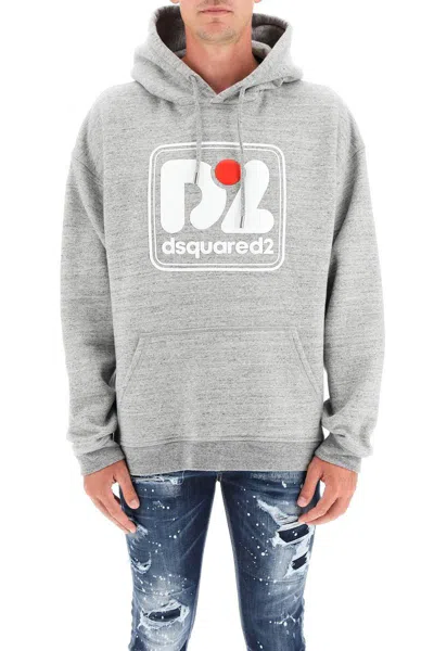 Dsquared2 Man Sweatshirt Grey Size L Cotton In Gray