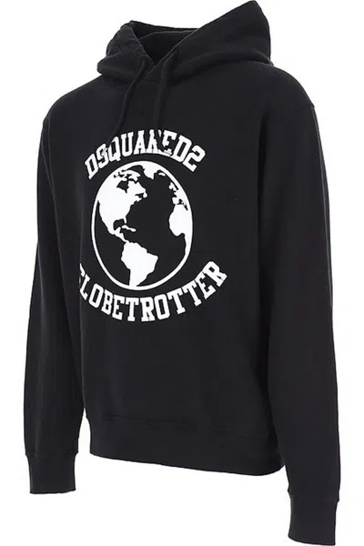 Dsquared2 Dsquared Men Globetrotter Sweatshirt In Black