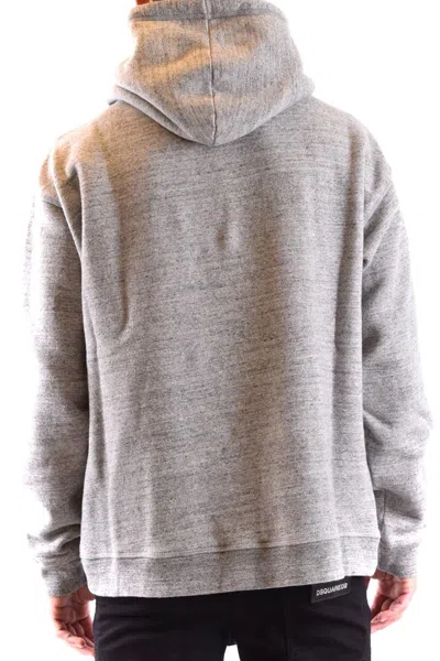 Dsquared2 Logo-print Cotton Hoodie In Grey