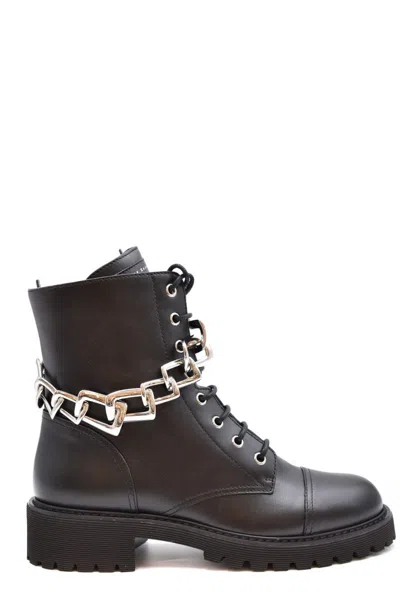 Giuseppe Zanotti Chain Ankle Boots In Black