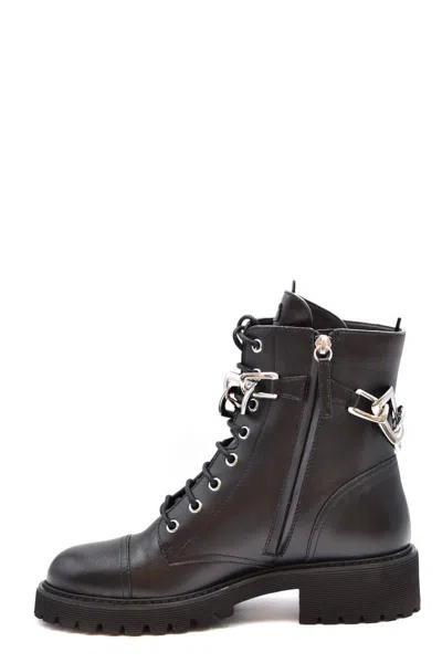 Giuseppe Zanotti Chain Ankle Boots In Black