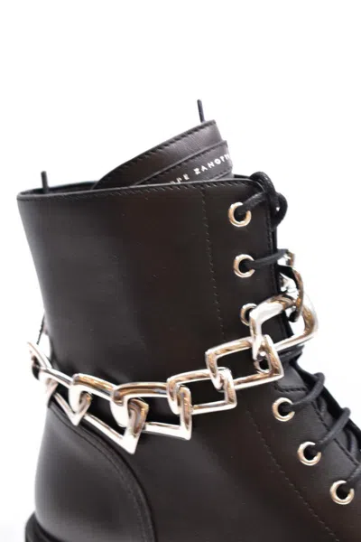 Giuseppe Zanotti Chain Ankle Boots In Black
