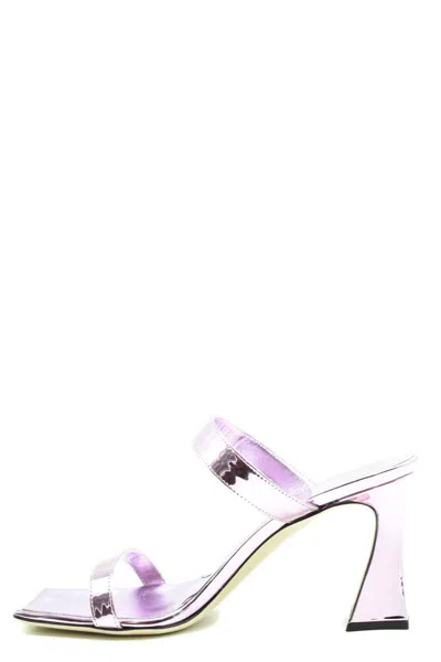 Giuseppe Zanotti Pink Leather Sandals In White