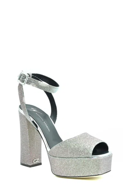 Giuseppe Zanotti Sky Blue Sandals In Silver