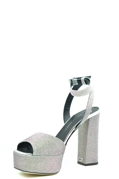 Giuseppe Zanotti Sky Blue Sandals In Silver
