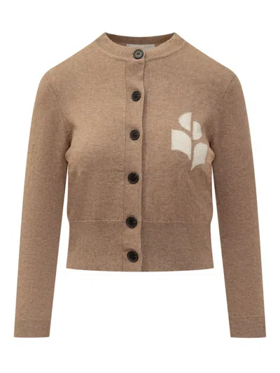 Shop Isabel Marant Étoile Newton-ga Cardigan In Beige