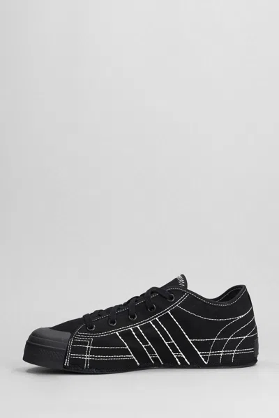 Shop Y-3 Adidas Nizza Lo Sneakers In Black