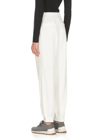 Shop Brunello Cucinelli Trousers White