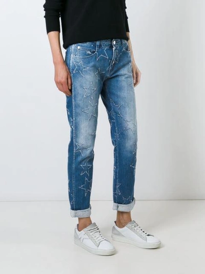 Shop Stella Mccartney Star Accent Straight-fit Jeans - Blue