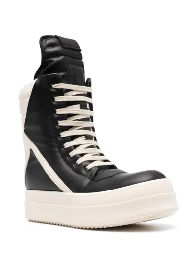 Shop Rick Owens Mega Geobasket Sneakers Shoes In Black