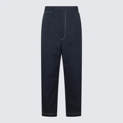 Shop Thom Browne Navy Pants In Blue