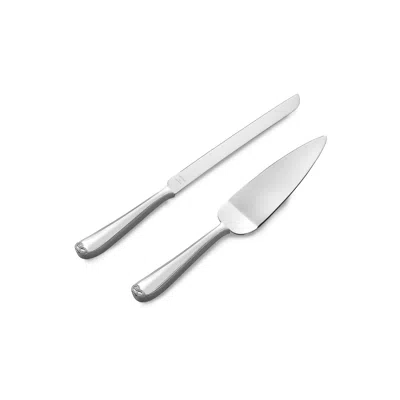 Vera Wang For Wedgwood Vera Wang Infinity Cake Knife & Server Silver, 2 Piece Set