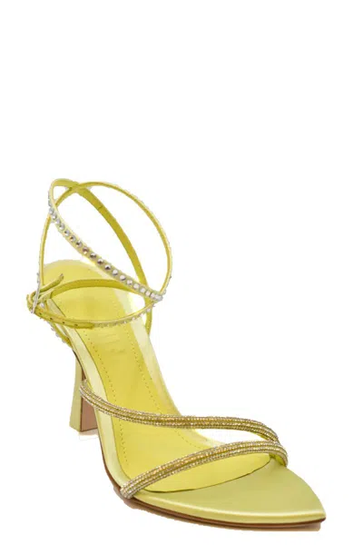 3juin Leather Sandals In Lime