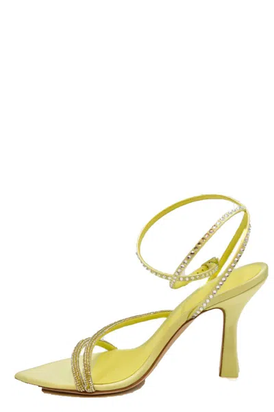 3juin Leather Sandals In Lime