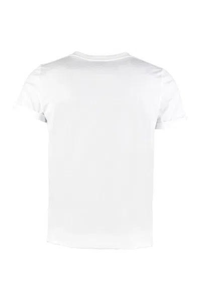 Saint Laurent Logo-print Cotton T-shirt In White