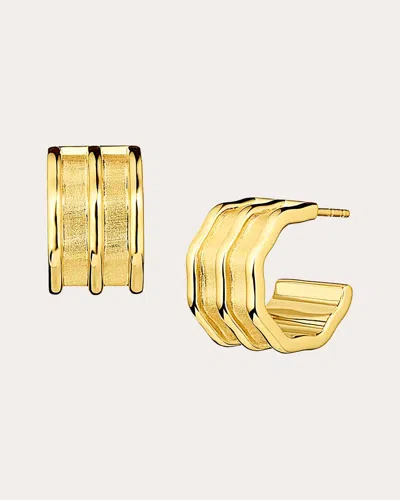 Jennifer Demoro Women's So Wavy 18k Gold Hoop Earrings In Gold