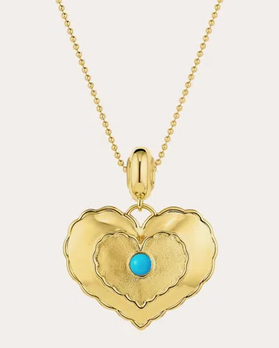 Jennifer Demoro Women's So Wavy Double-sided Heart Pendant Necklace In Gold