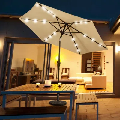 Hivvago 20 Inch Outdoor Patio Half Round Umbrella Base