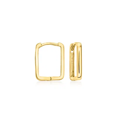 Rs Pure By Ross-simons Italian 14kt Yellow Gold Square Huggie Hoop Earrings In Yellow