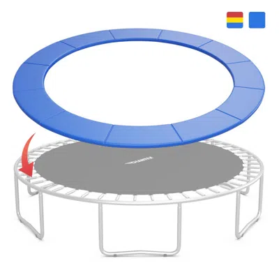Hivvago 15 Feet Universal Trampoline Spring Cover-blue