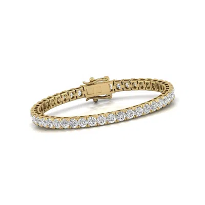 Diana M. Diana M Lab 9 Carat Tw Diamond Tennis Bracelet In 14k Yellow Gold In Silver