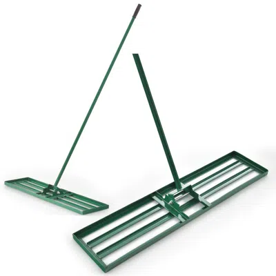 Hivvago 30/36/42 X 10 Inch Lawn Leveling Rake With Ergonomic Handle-36 Inches