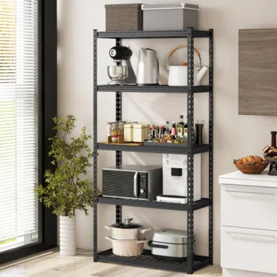 Hivvago 5-tier Metal Shelving Unit With Anti-slip Foot Pad Height Adjustable Shelves For Garage-m