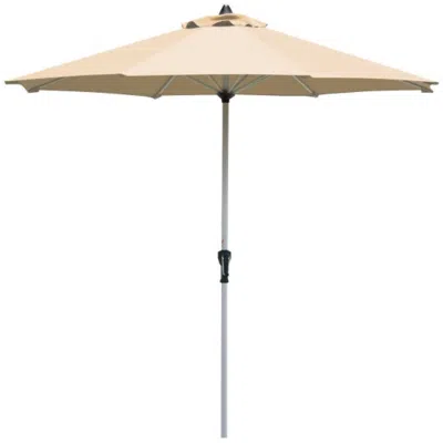 Hivvago 9 Feet Patio Outdoor Market Umbrella With Aluminum Pole Without Weight Base-dark Red