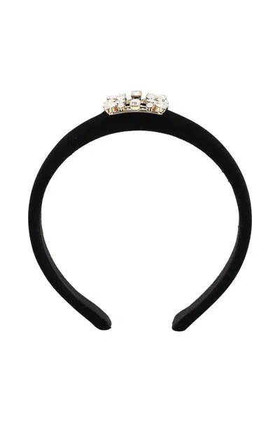 Shop Roger Vivier Broche Vivier Buckle Hairband In Black