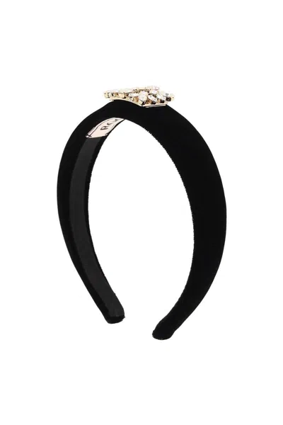 Shop Roger Vivier Broche Vivier Buckle Hairband In Black