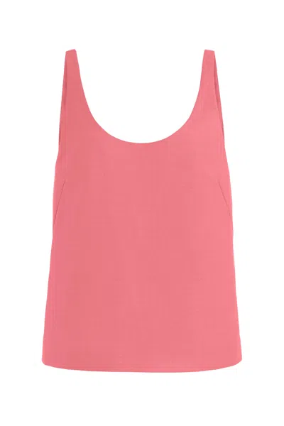 Gabriela Hearst Muriel Tank Top In Watermelon Silk Virgin Wool In Watermelon