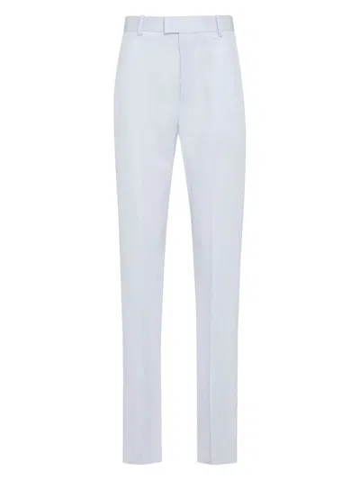 Bottega Veneta Pantalone In Twill Azzurro Pastello Donna In Turquoise