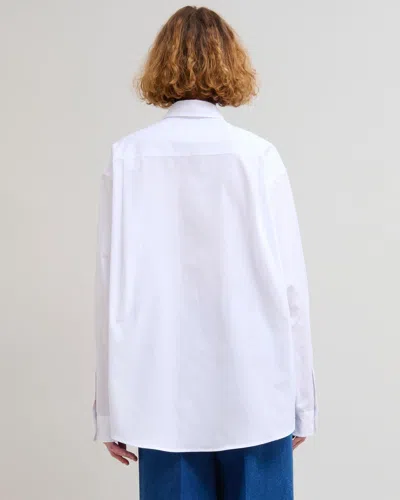 Marni Lattice-print Contrast-back Long-sleeve Button-down Shirt In Blue