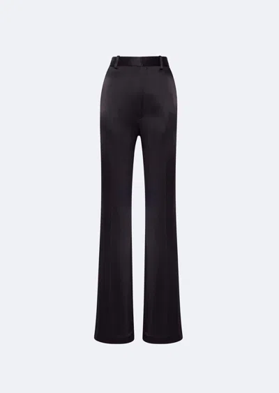 Lapointe Satin High Waisted Flared Pant In Black