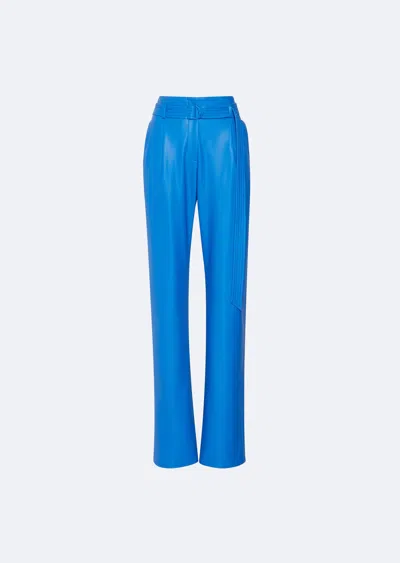Lapointe Stretch Faux Leather Belted Pant In Astral