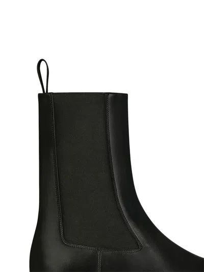 Shop Givenchy Elegant Chelsea Boots With Silver Finish Logo In Black