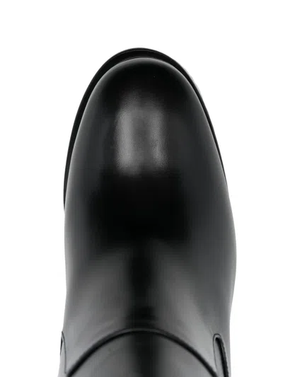Alexander Mcqueen Alexander Mc Queen Leather Heel Ankle Boots