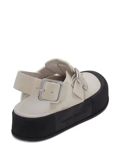 Alexander Mcqueen Man Loafers Light Grey Size 11 Soft Leather
