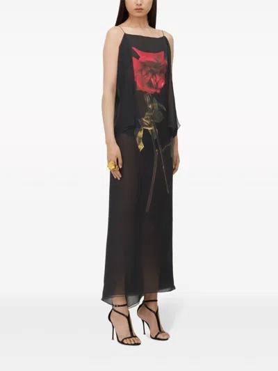 Shop Alexander Mcqueen Alexander Mc Queen Printed Chiffon Evening Dress