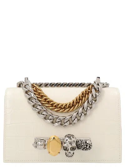 Shop Alexander Mcqueen 'jewelled Sat'' Mini Crossbody Bag