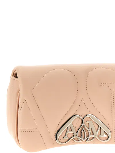 Alexander Mcqueen The Mini Seal Crossbody Bags Beige